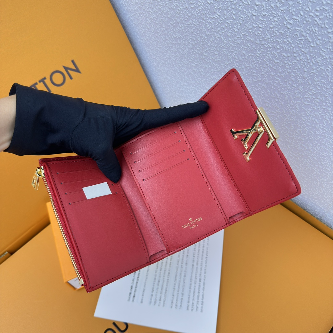 Designer Monogram Capucines Compact Maxi Red Wallet ﻿ - Gorchic - $59.99