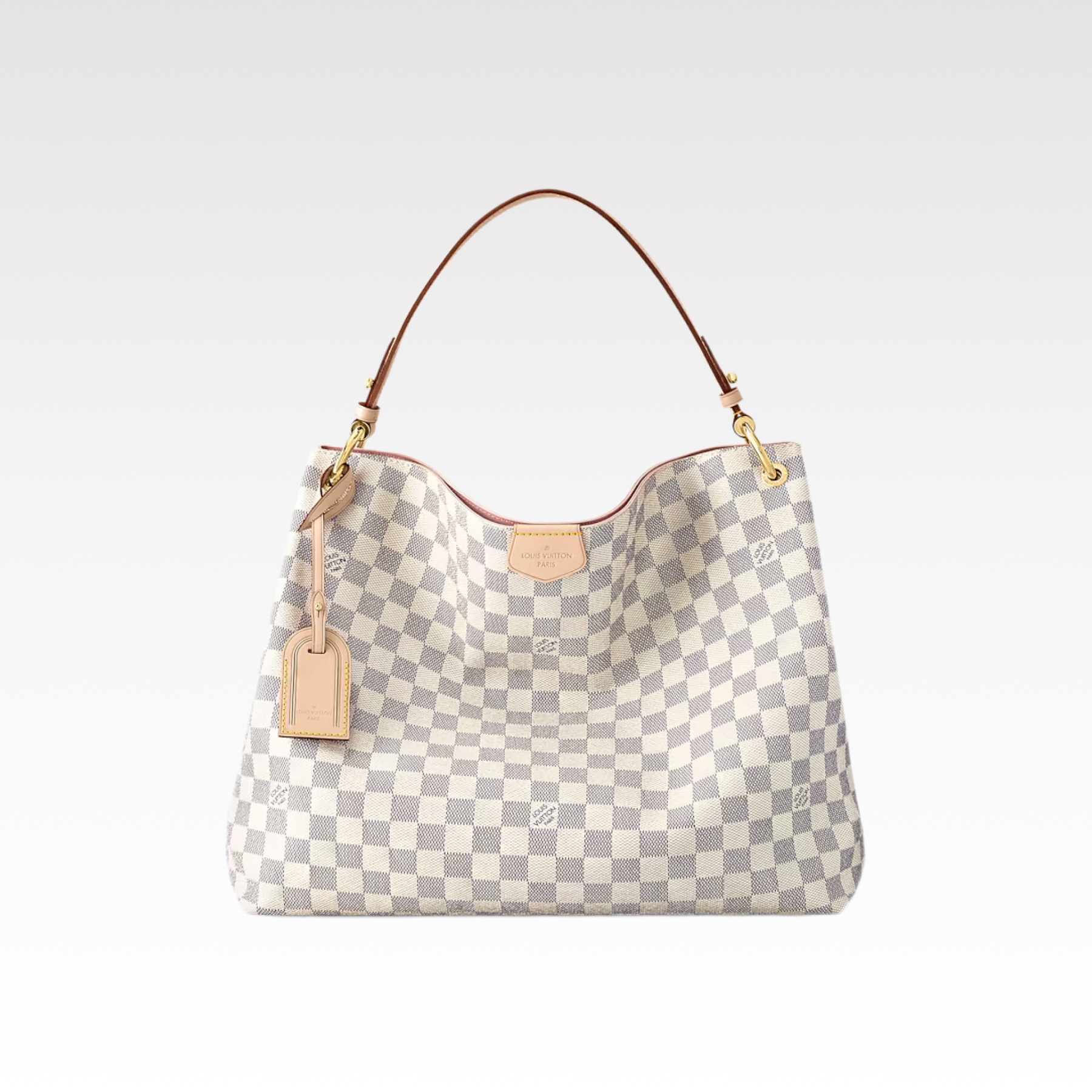 Designer Monogram Graceful PM Damier Azur Canvas Shoulder Bag - Gorchic - $116.99