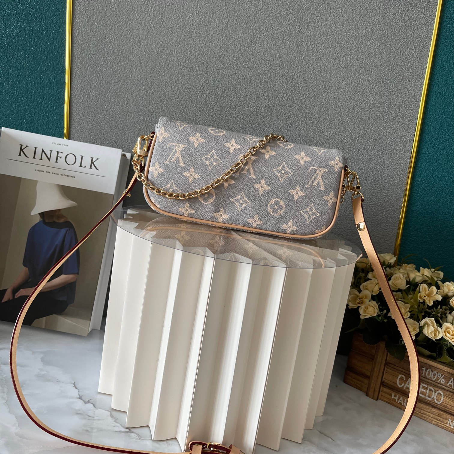 Designer Monogram Wallet on Chain Ivy - Wallet - Gorchic - $118.99