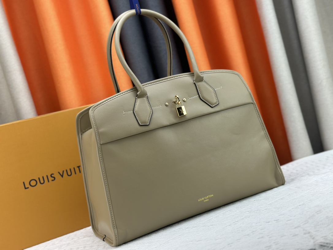 Designer Monogram City Steamer Large Handbag - Brown Bag - Gorchic - $164.99