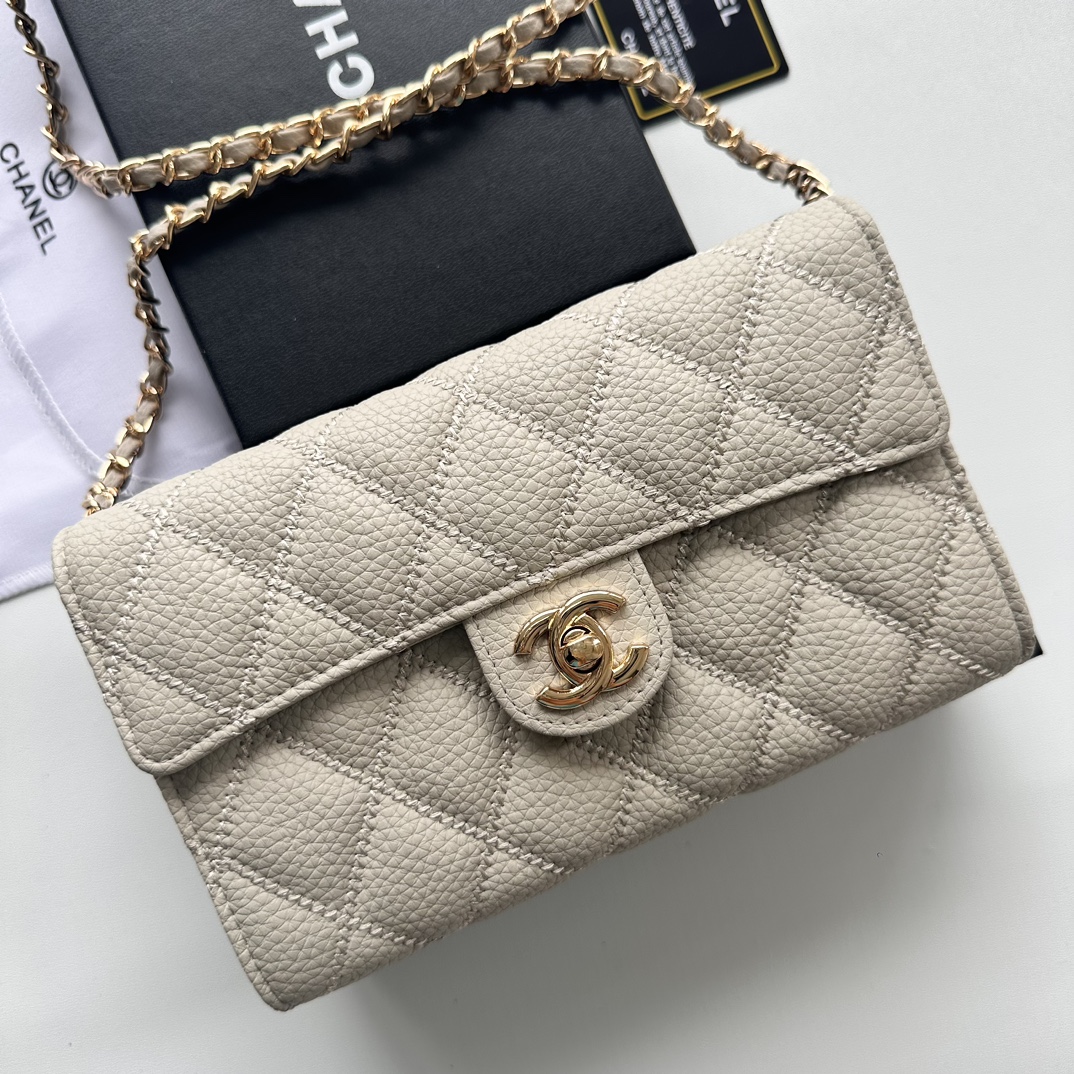CC Inspired Chain Shoulder Crossbody Small Bag - Grey Bag - Gorchic - $101.99