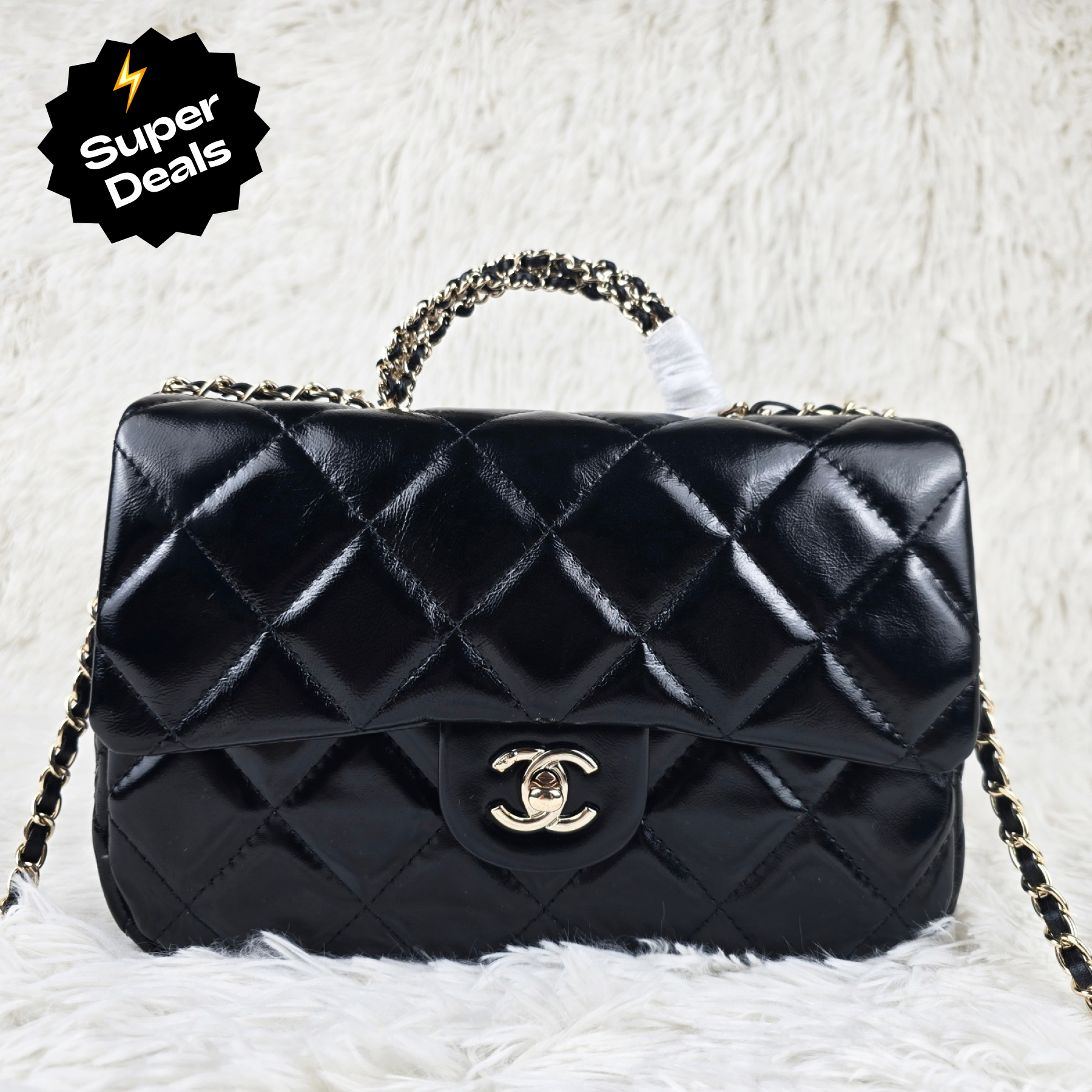 CC Inspired 24B Bag Black Color Large Size - Gorchic - $137.99