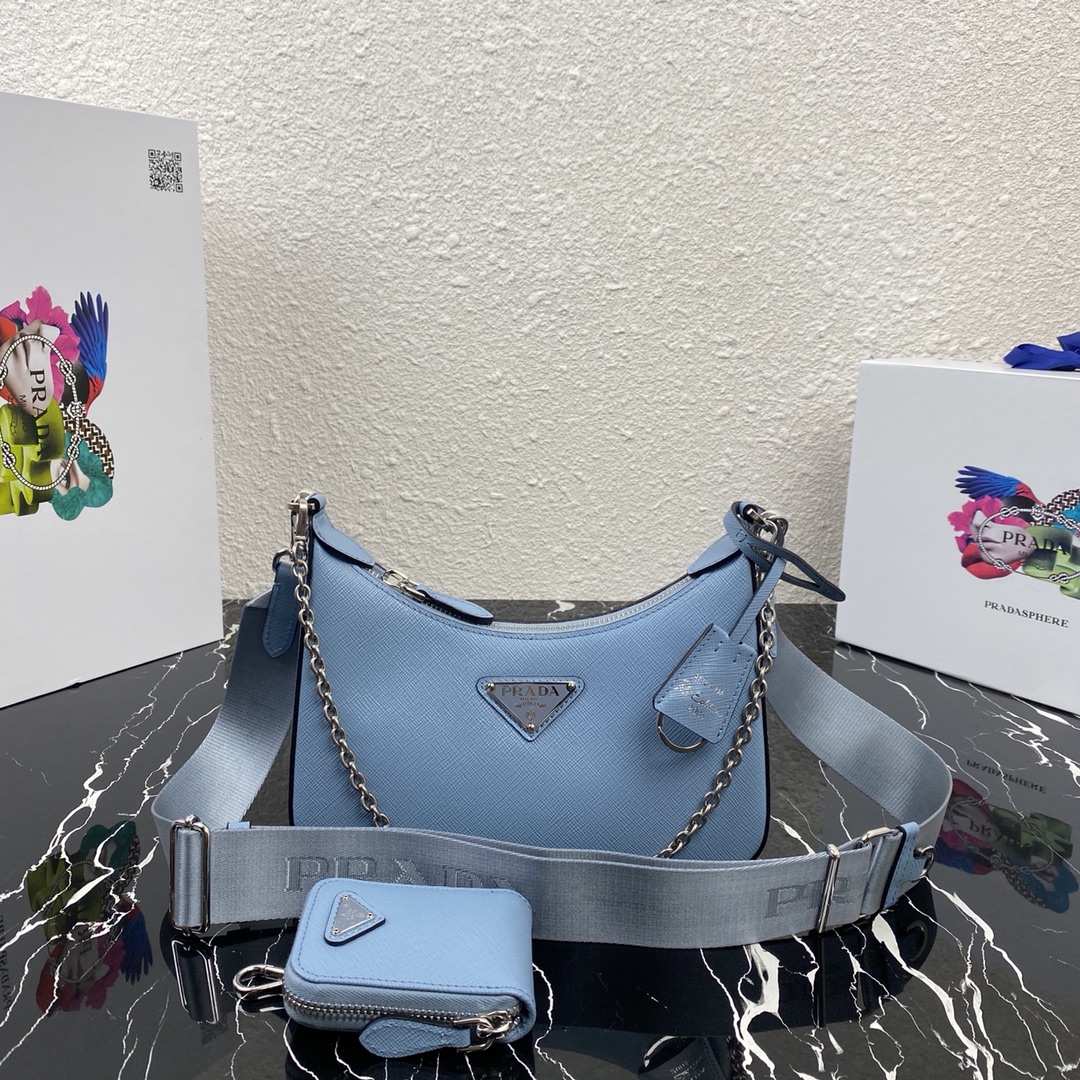 Saffiano texture Re-Edition 2005 Saffiano Leather Bag - Gorchic - $103.99