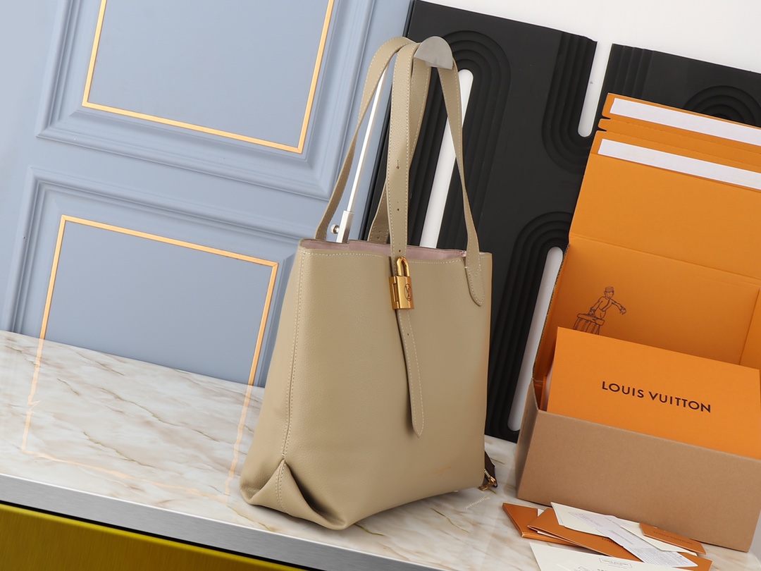 Designer Monogram Low Key Cabas MM Beige - Bag - Gorchic - $134.99