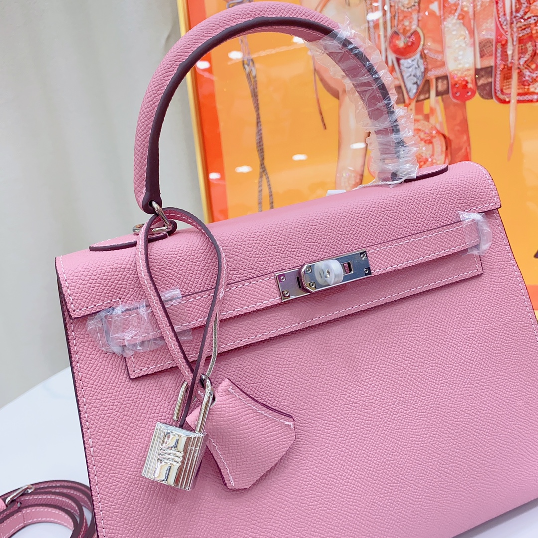 H-Inspired Kelly Haze Light Pink Silver Hardware - Bag - Gorchic - $156.99