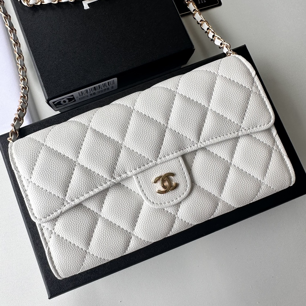 CC Inspired 23 Wallet on Chain- White Bag - Gorchic - $98.99