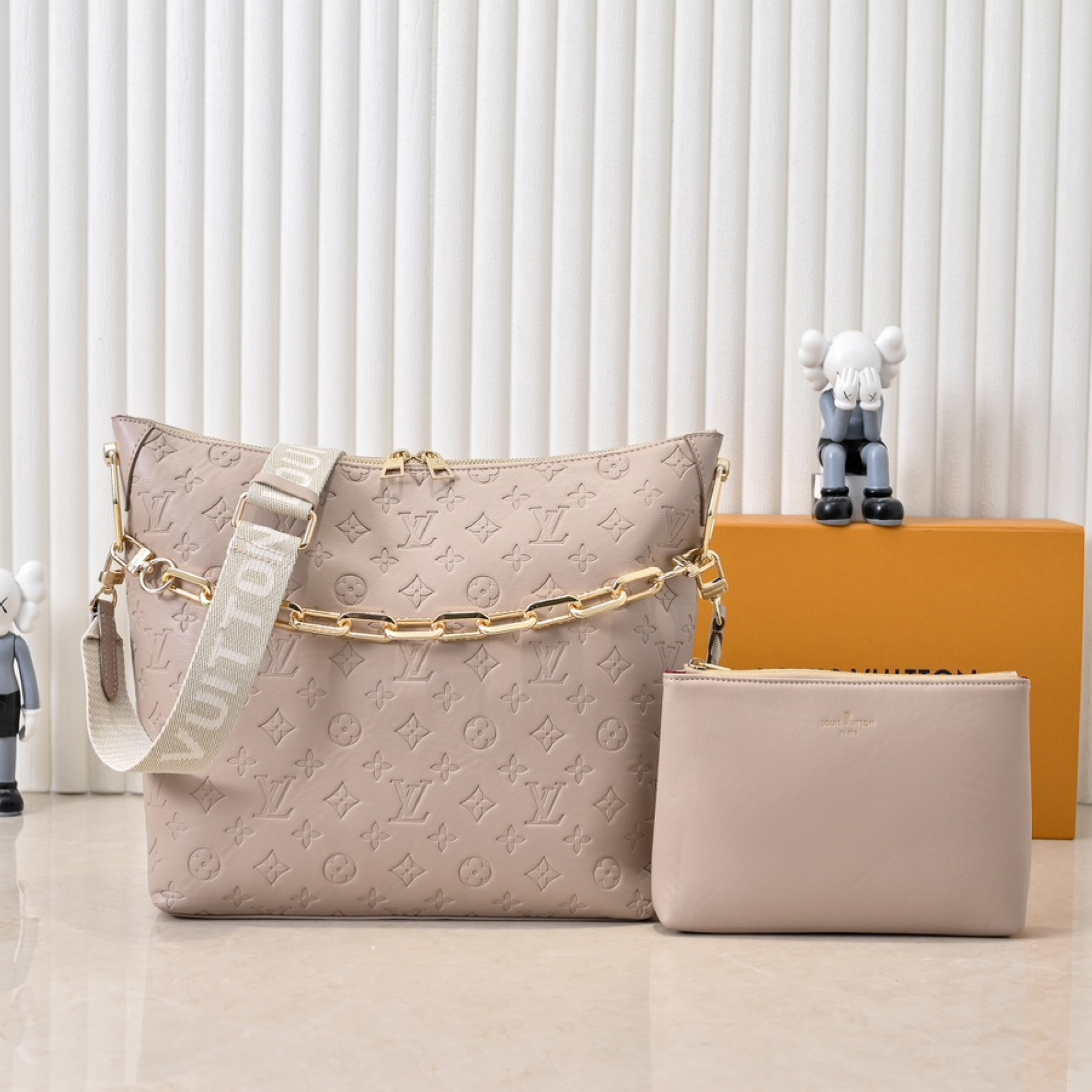 Designer Monogram Coussin Hobo MM Galet Bag - Gorchic - $122.99