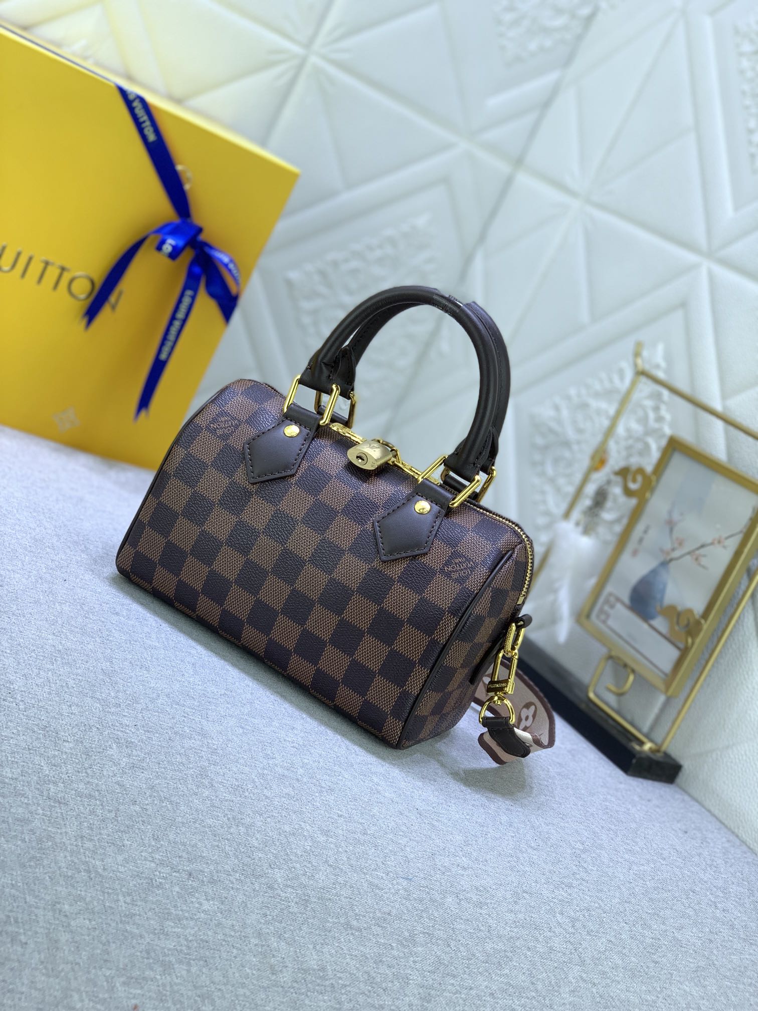Designer Monogram Speedy Bandoulière 20 Damier Ebene Women Handbag - Bag - Gorchic - $117.99