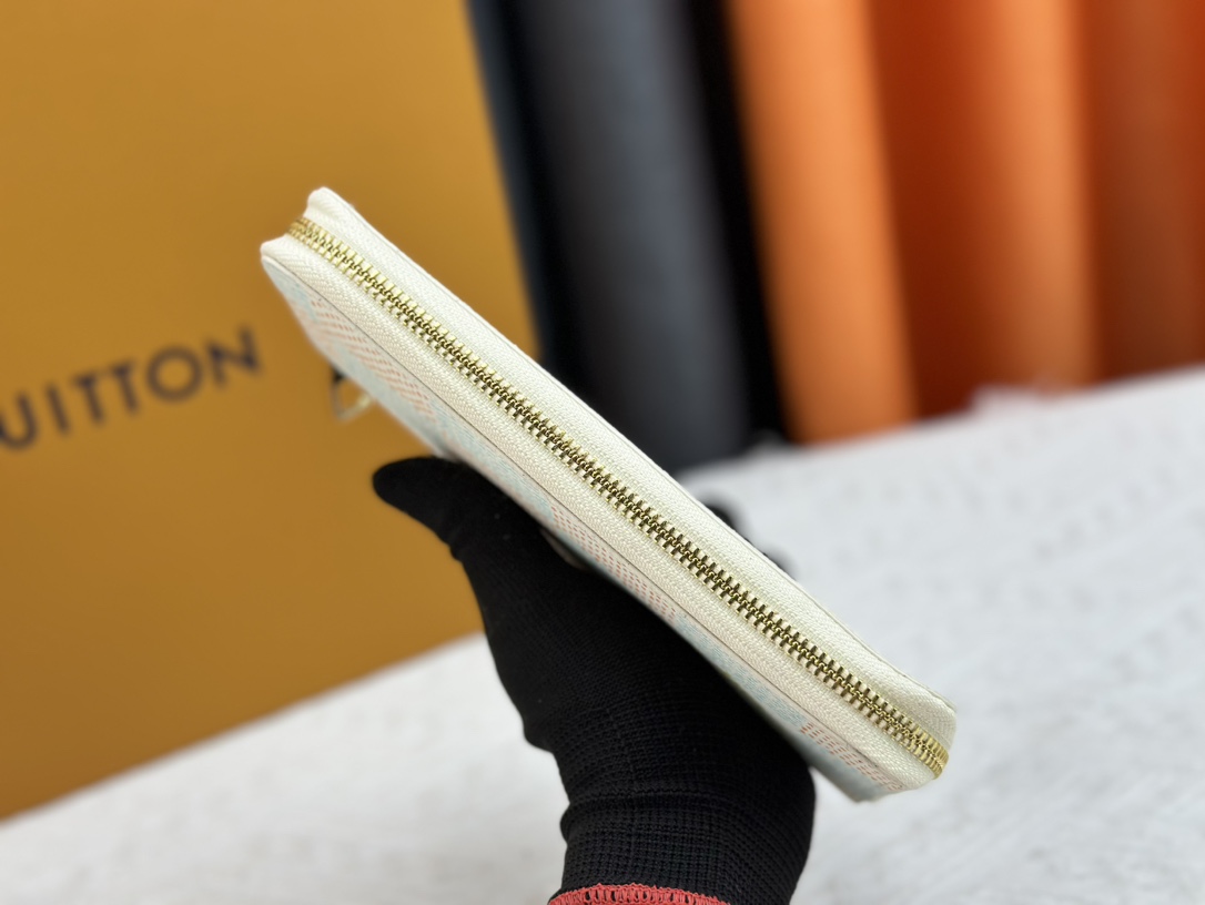 Designer Monogram  Zippy Wallet Vertical Canvas Wallet-Red With Blue Plaid  Wallet - Gorchic - $55.99