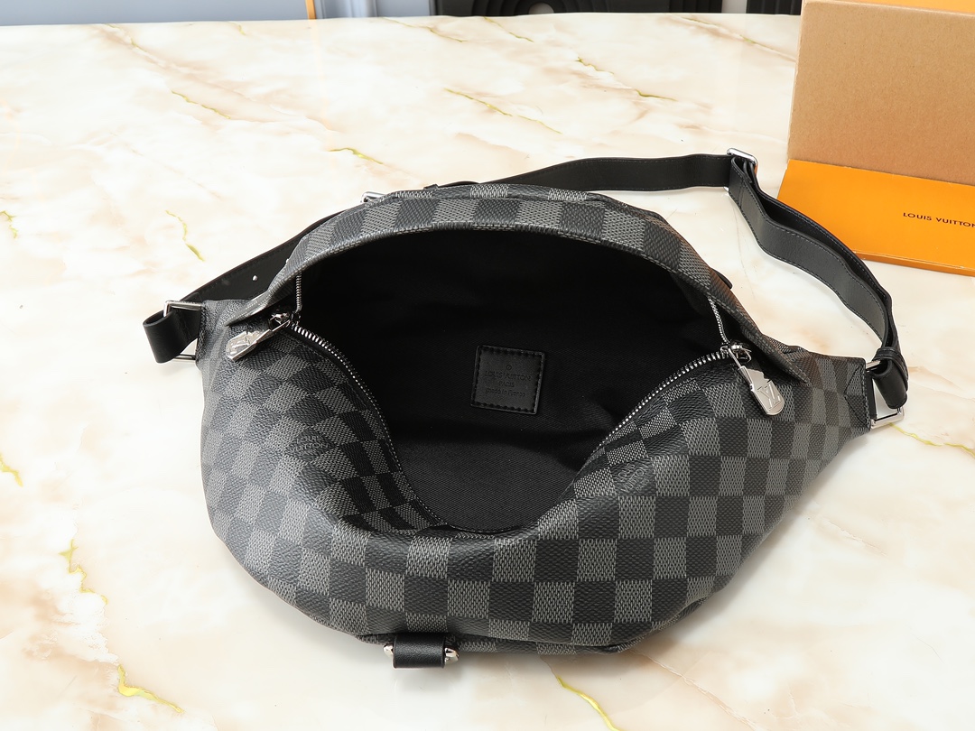 Designer Monogram Campus Bumbag Belt Bag in Black Tessellations - Bag - Gorchic - $123.99