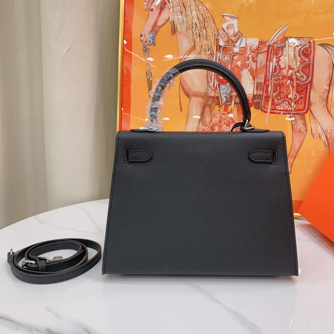 H-Inspired Kelly Haze Black Silver Hardware - Bag - Gorchic - $148.99