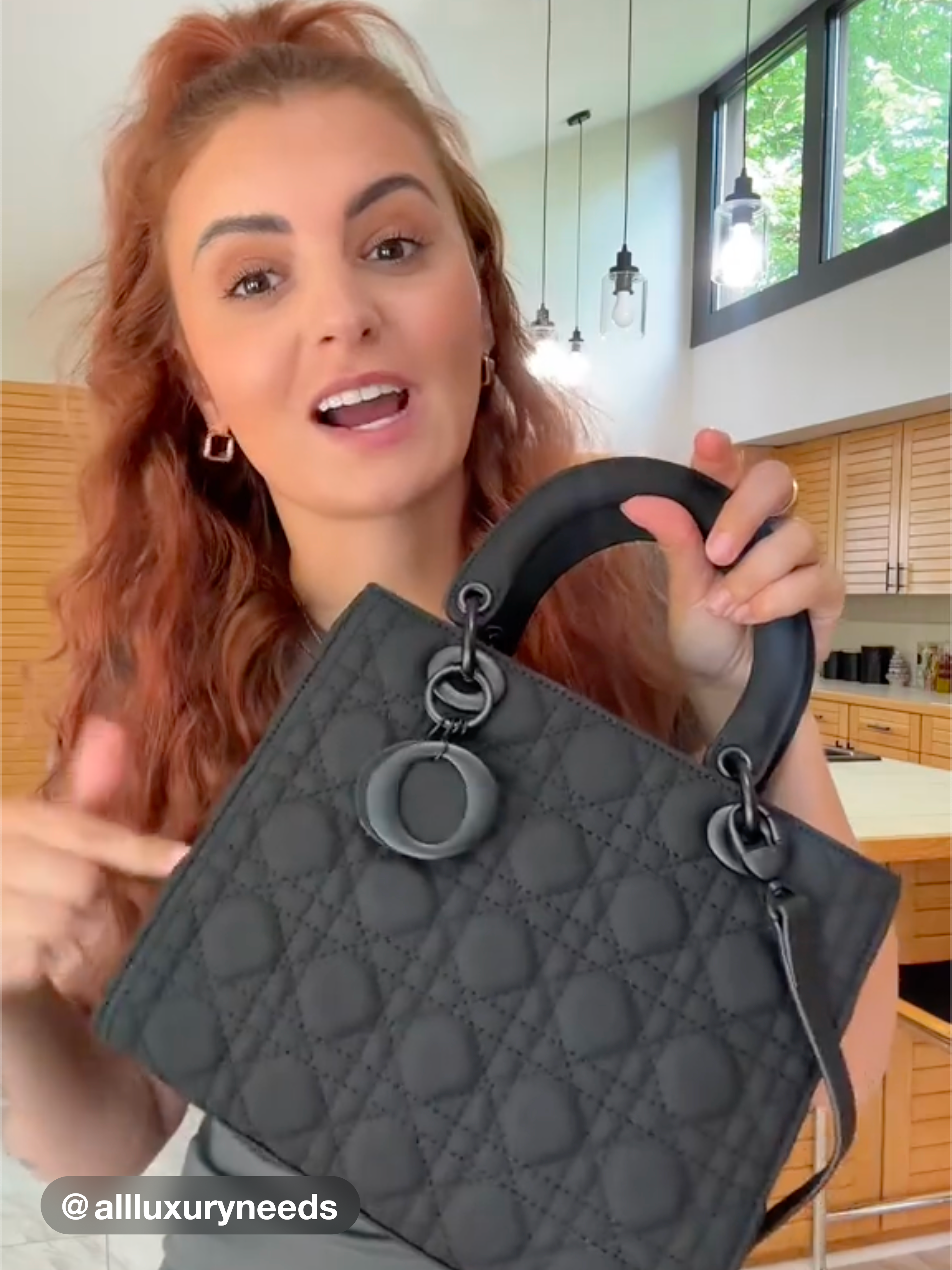 D Inspired Medium Lady D Inspired Bag Ultramatte Calfskin - Bag - Gorchic - $139.99