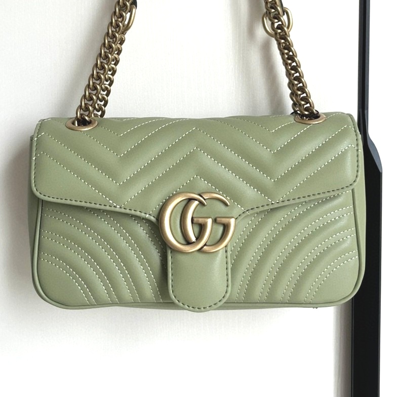 Double-G GG Marmont Shoulder Bag - Green Bag - Gorchic - $101.99