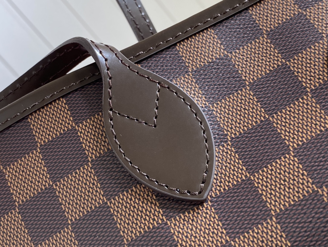 Designer Monogram  Damier Ebene Canvas Neverfull MM Rose Ballerine - Bag - Gorchic - $110.99