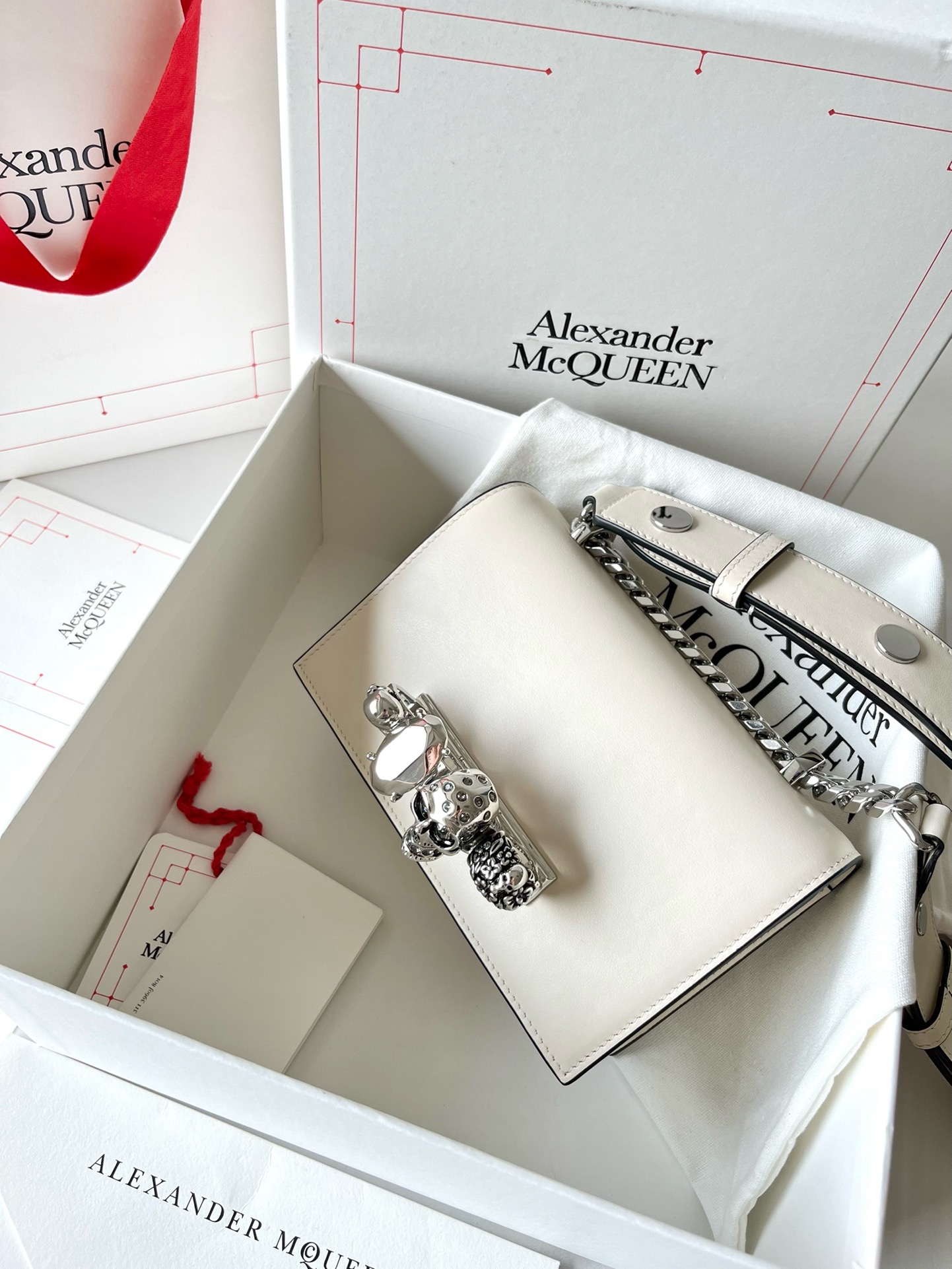 McQueen mini Jewelled satchel bag - Gorchic - $297.99