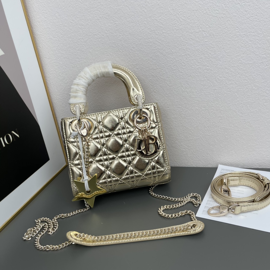 D Inspired Mini Lady D Inspired Bag Cannage Calfskin - Bag - Gorchic - $158.99