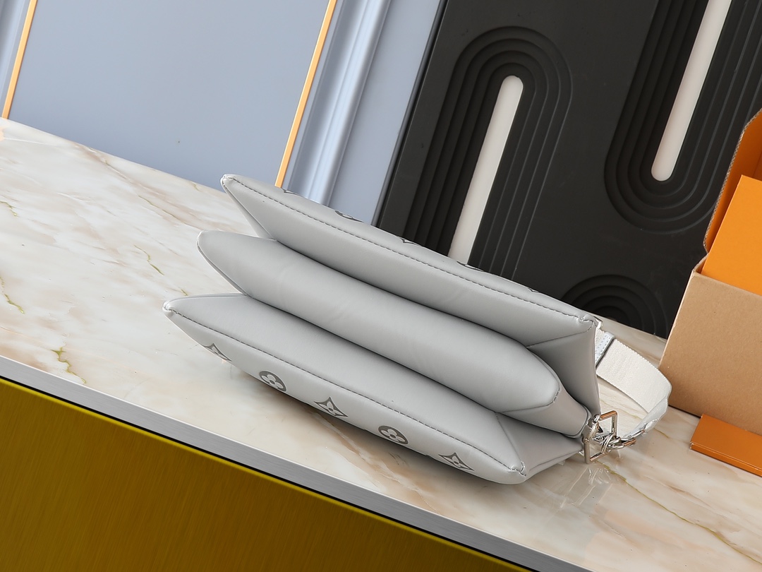 Designer Monogram Coussin Grey Small Handbag - Gorchic - $135.99