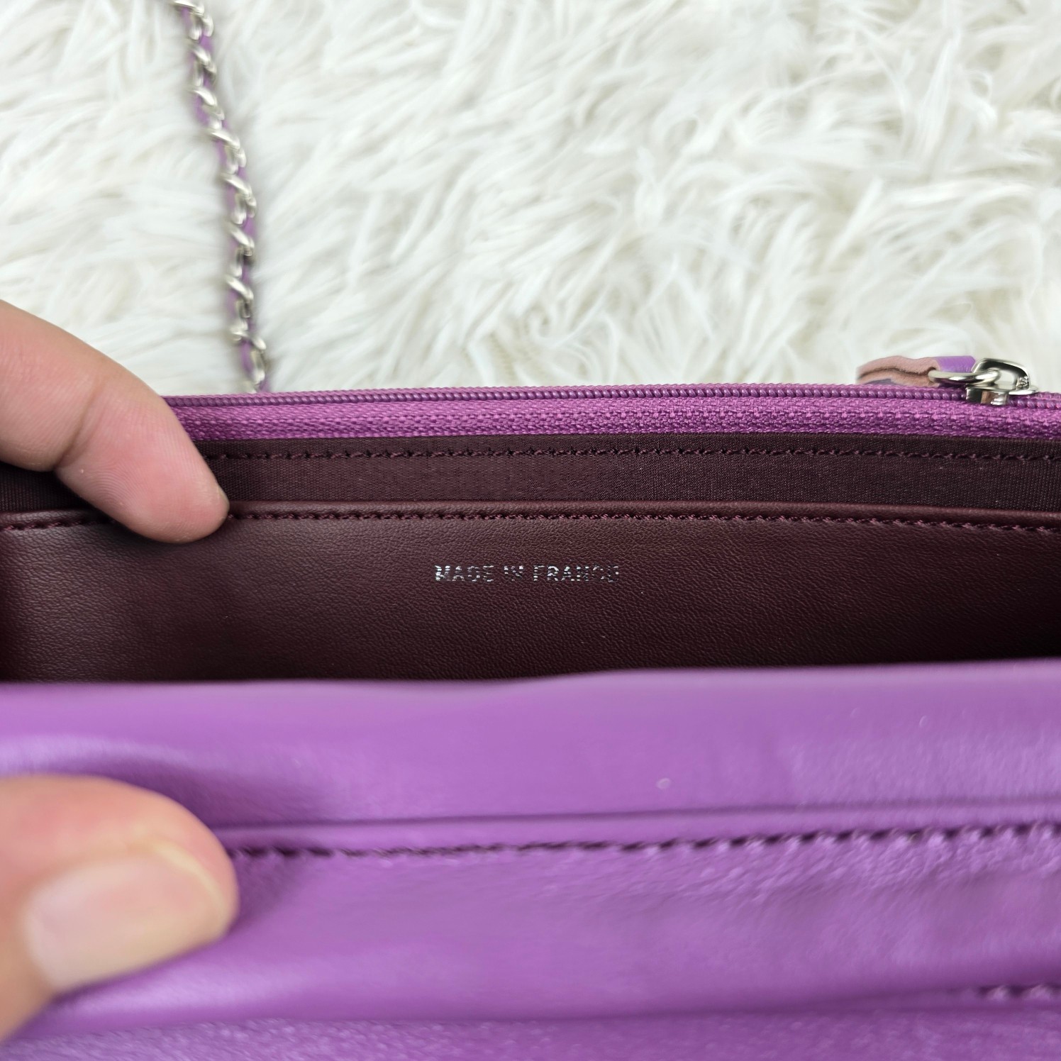 CC Inspired Shoulder Crossbody Sier Lattice Cowhide Bag - Gorchic - $123.99