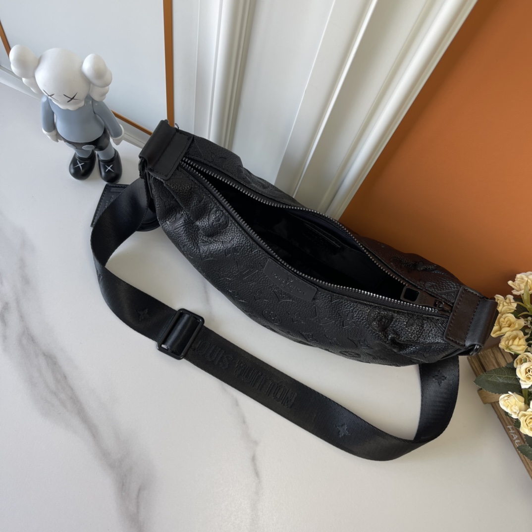 Designer Monogram Hamac Black Embossed Trumpet Handbag - Gorchic - $135.99