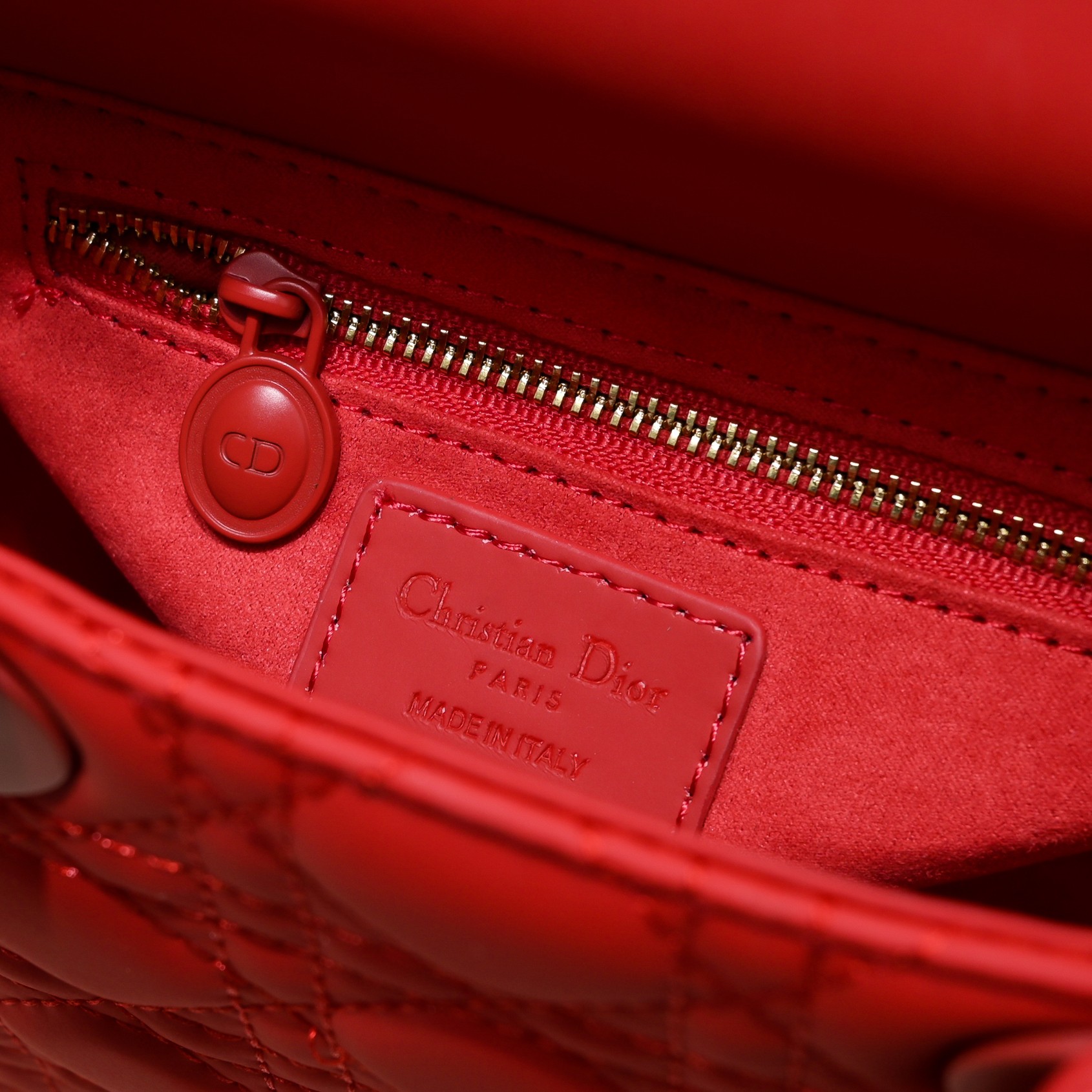 D Inspired Small Lady D Inspired Bag Red Ultramatte Calfskin - Bag - Gorchic - $144.99