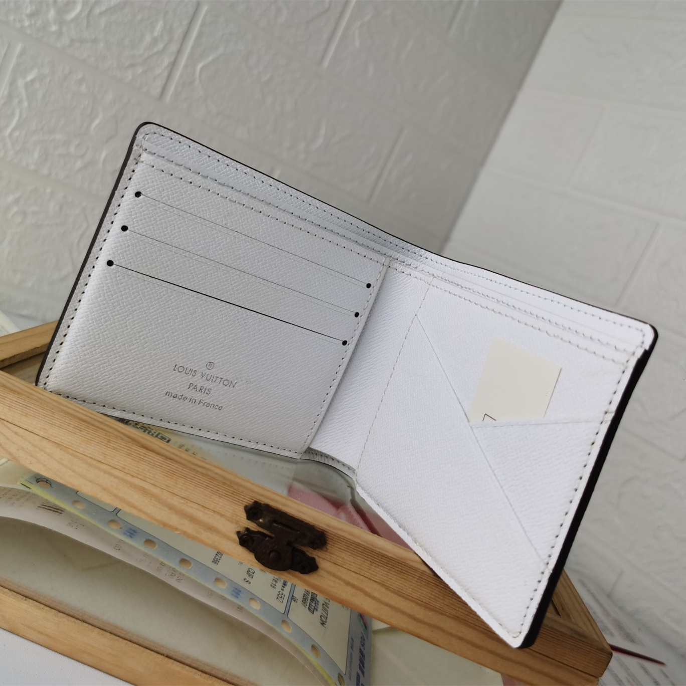 Designer Monogram Multiple White Wallet - Gorchic - $44.99