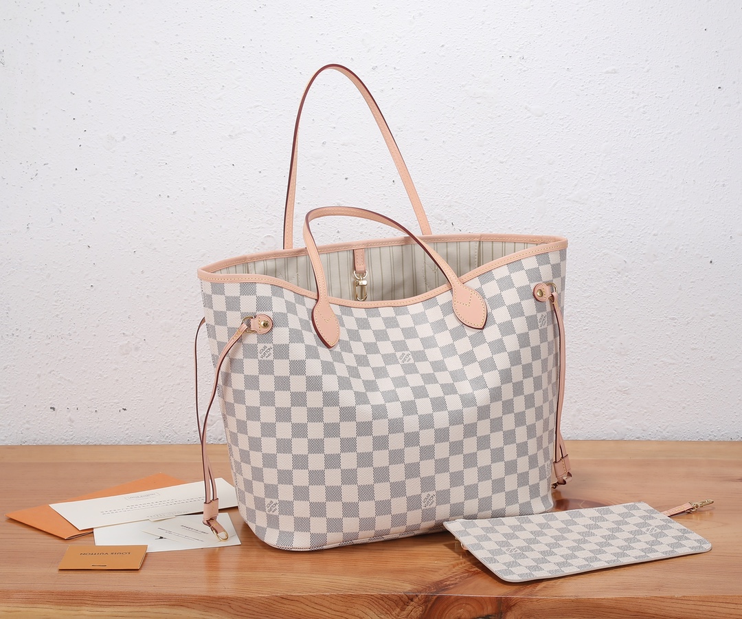 Designer Monogram Damier Azur Neo Neverfull MM - Bag - Gorchic - $110.99