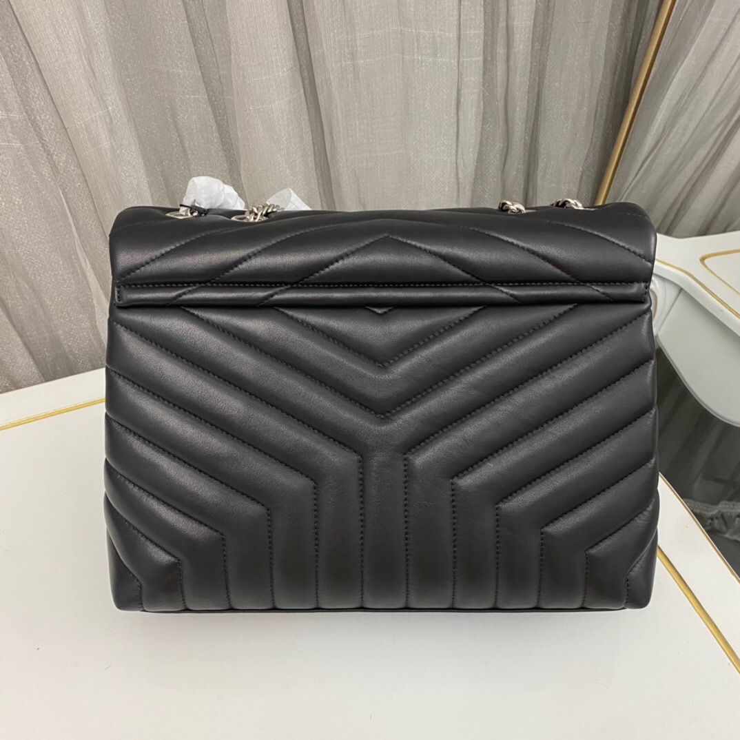 Lady Designer Loulou medium quilted leather shoulder bag black - Bag - Gorchic - $132.99