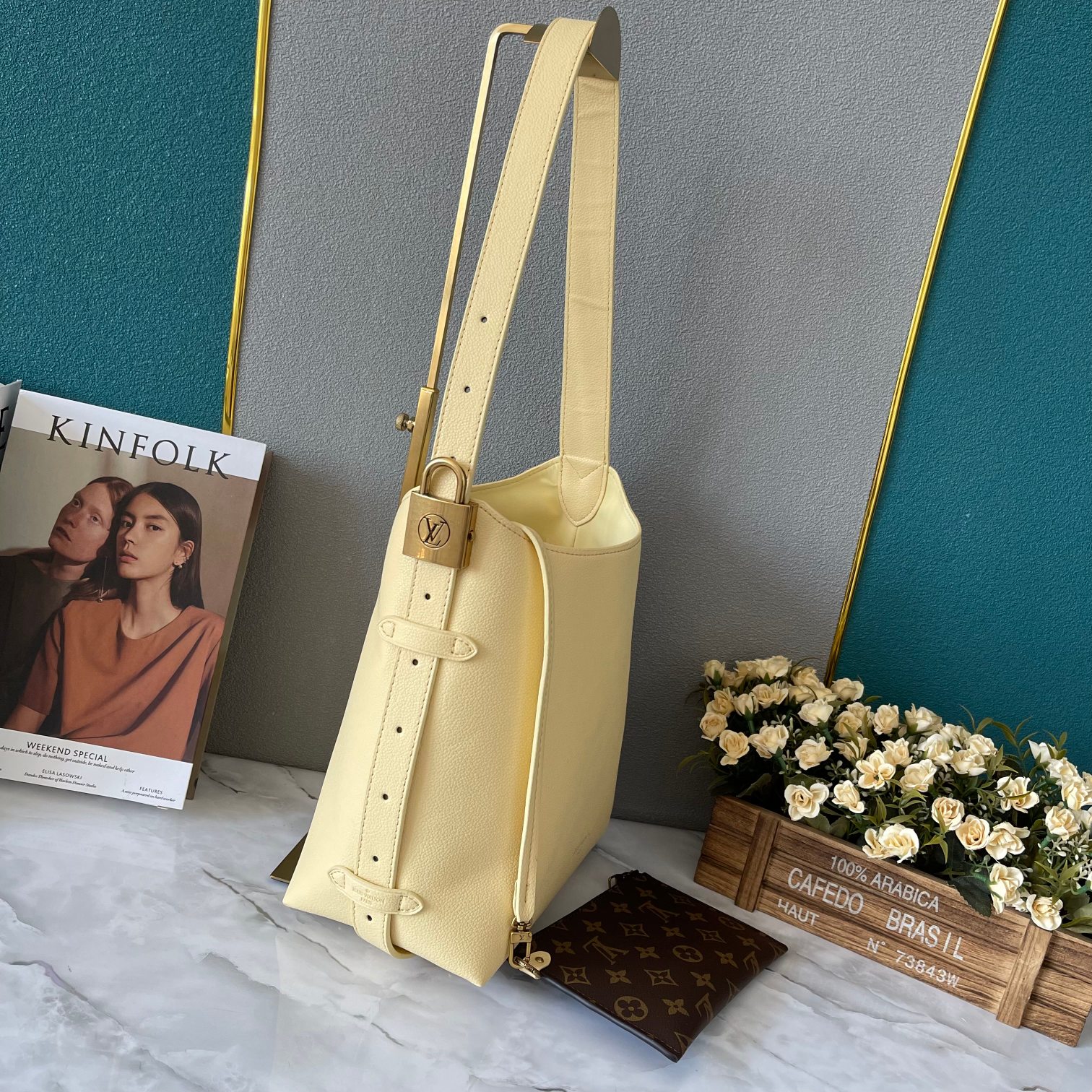 Designer Monogram  Low Key Hobo PM Bag in Yellow - Bag - Gorchic - $135.99