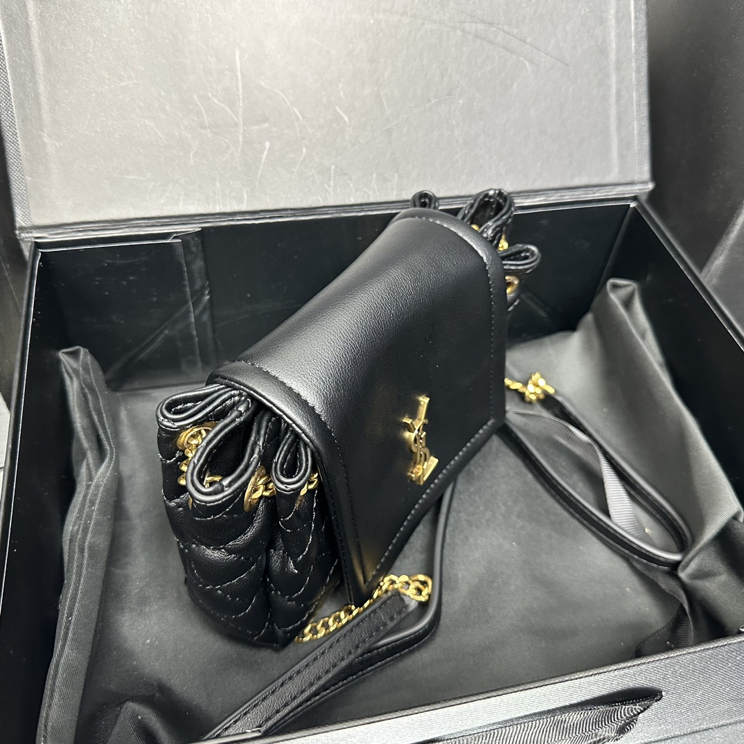 Lady Designer Calfskin Quilted Monogram Mini Nolita Black Soft - Bag - Gorchic - $122.99