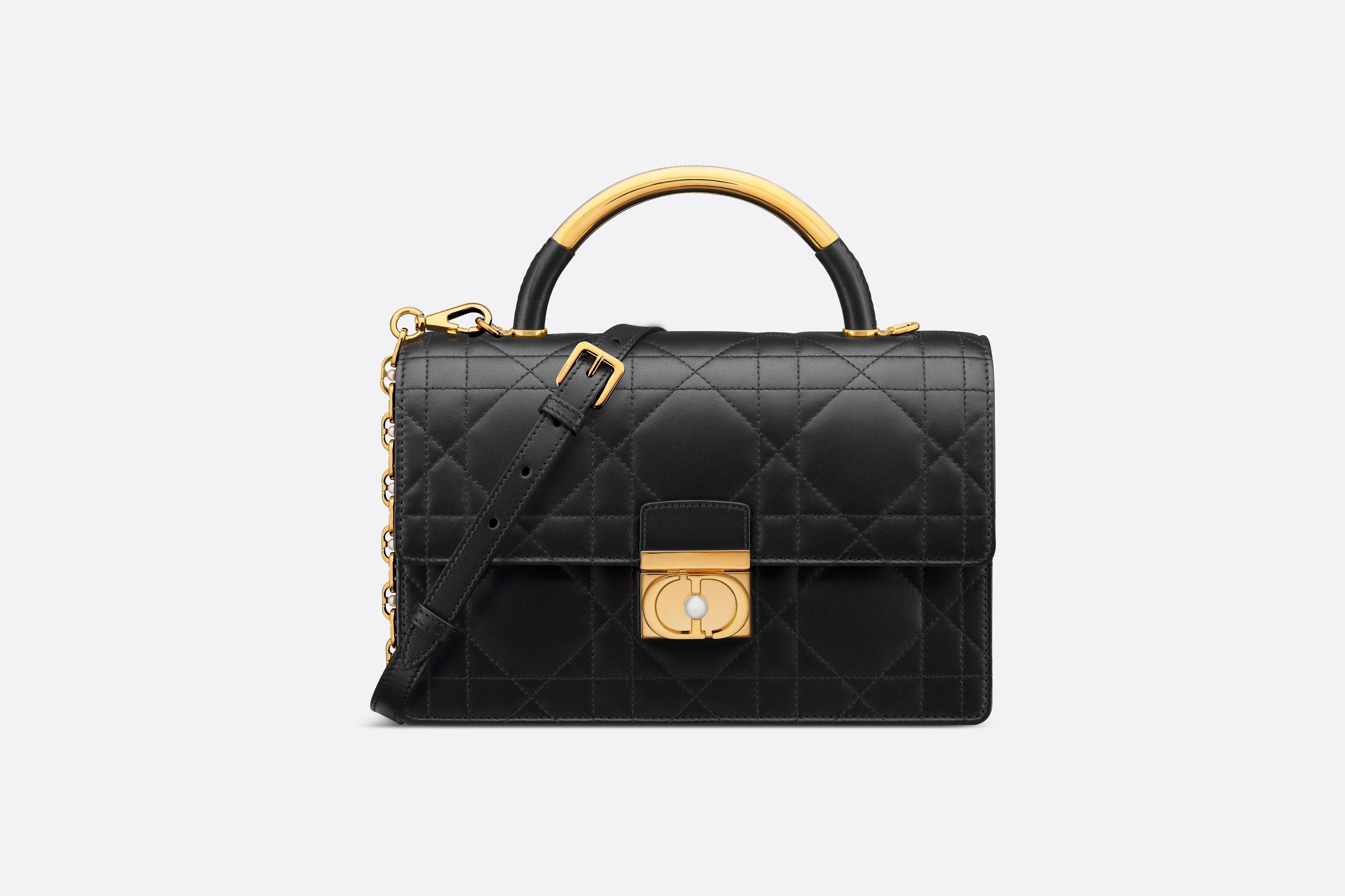D Inspired ange mini black leather Black bag - Bag - Gorchic - $146.99