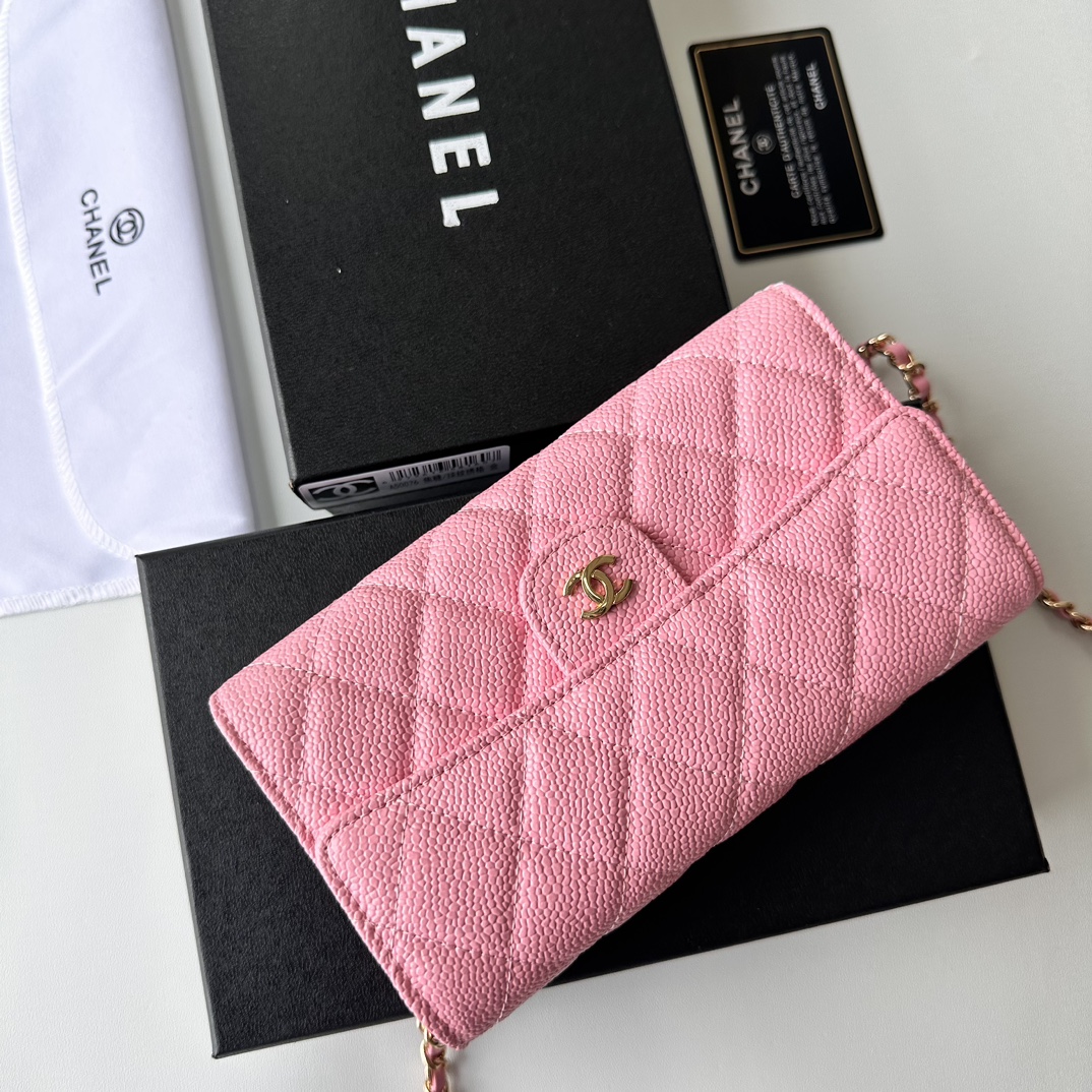 CC Inspired 23 Wallet on Chain- Light Pink Bag - Gorchic - $98.99