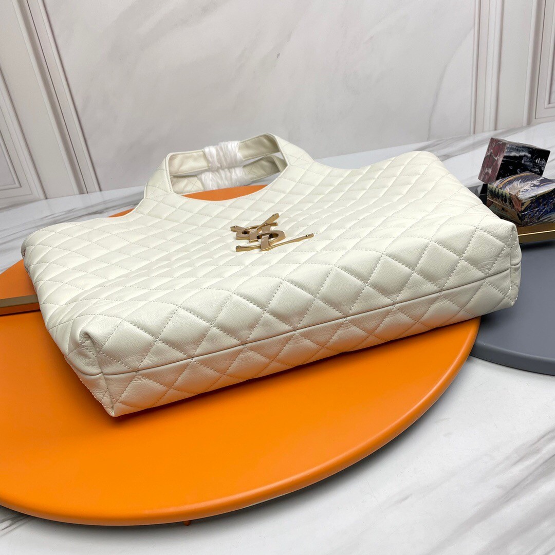 Lady Designer ICARE MAXI SHOPPING BAG IN QUILTED Calfskin WHITE - Bag - Gorchic - $135.99