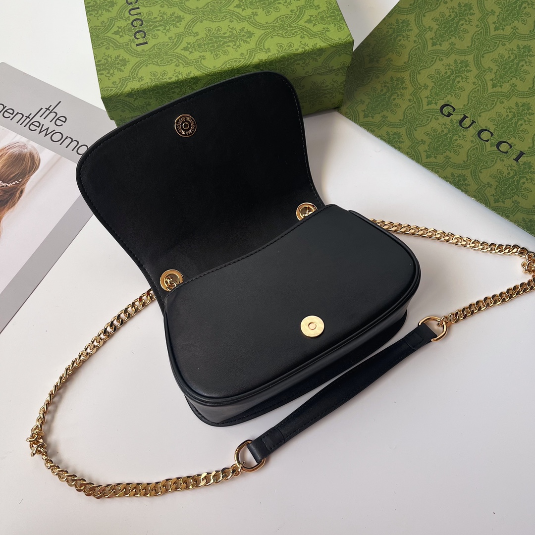 Double-G Blondie Mini Shoulder Bag - Black Bag - Gorchic - $115.99