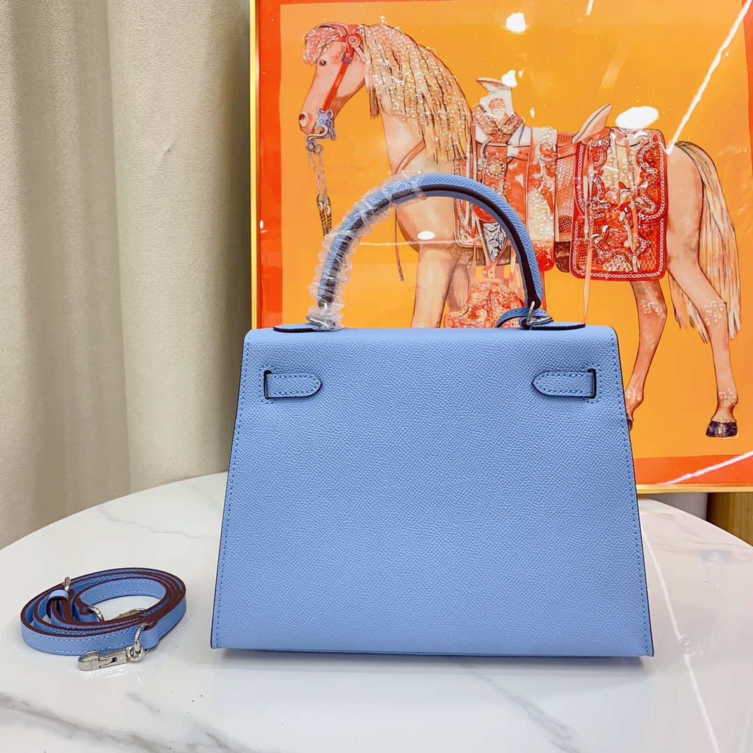 H-Inspired Kelly Haze Light Blue Silver Hardware - Bag - Gorchic - $156.99