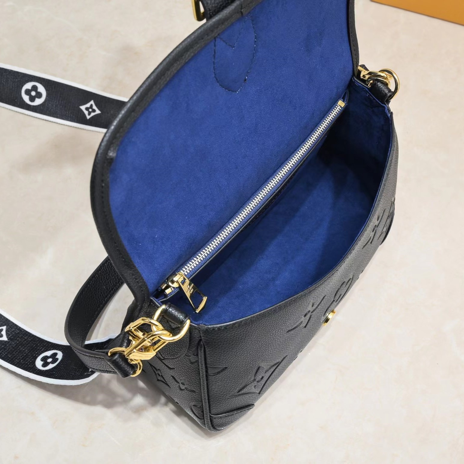 Designer Monogram  Empreinte Monogram Leather Black Diane Black-bag - Gorchic - $124.99