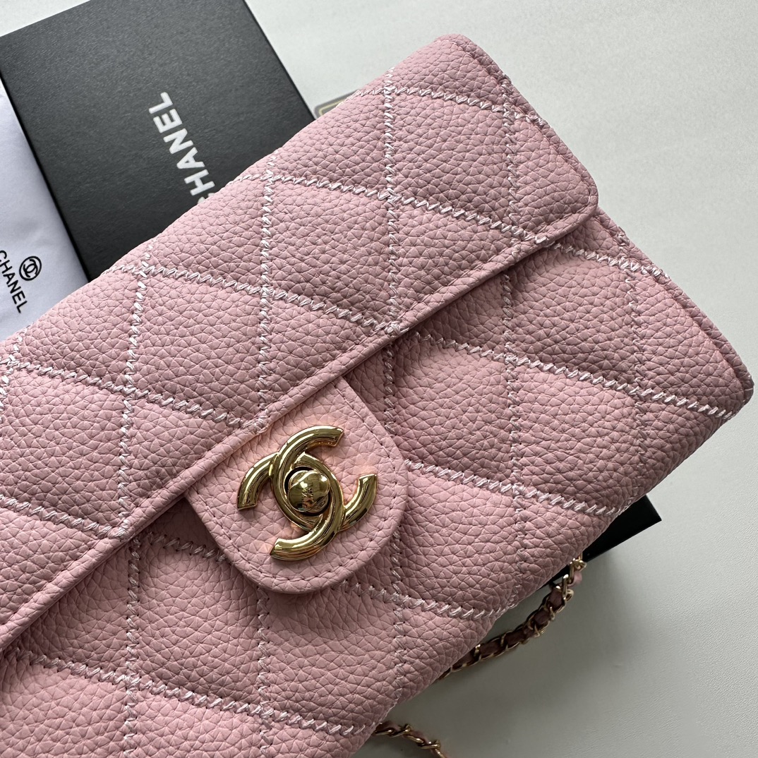 CC Inspired Chain Shoulder Crossbody Small Bag - Pink Bag - Gorchic - $101.99