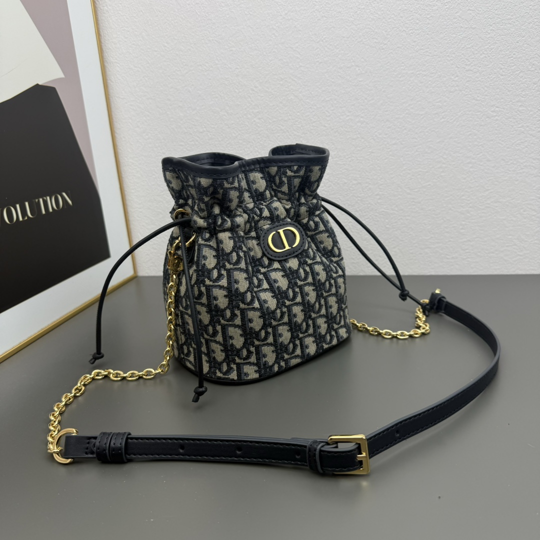 D Inspired 30 Montaigne Drawstring Mini Bucket Bag - Old Flower Bag - Gorchic - $173.99