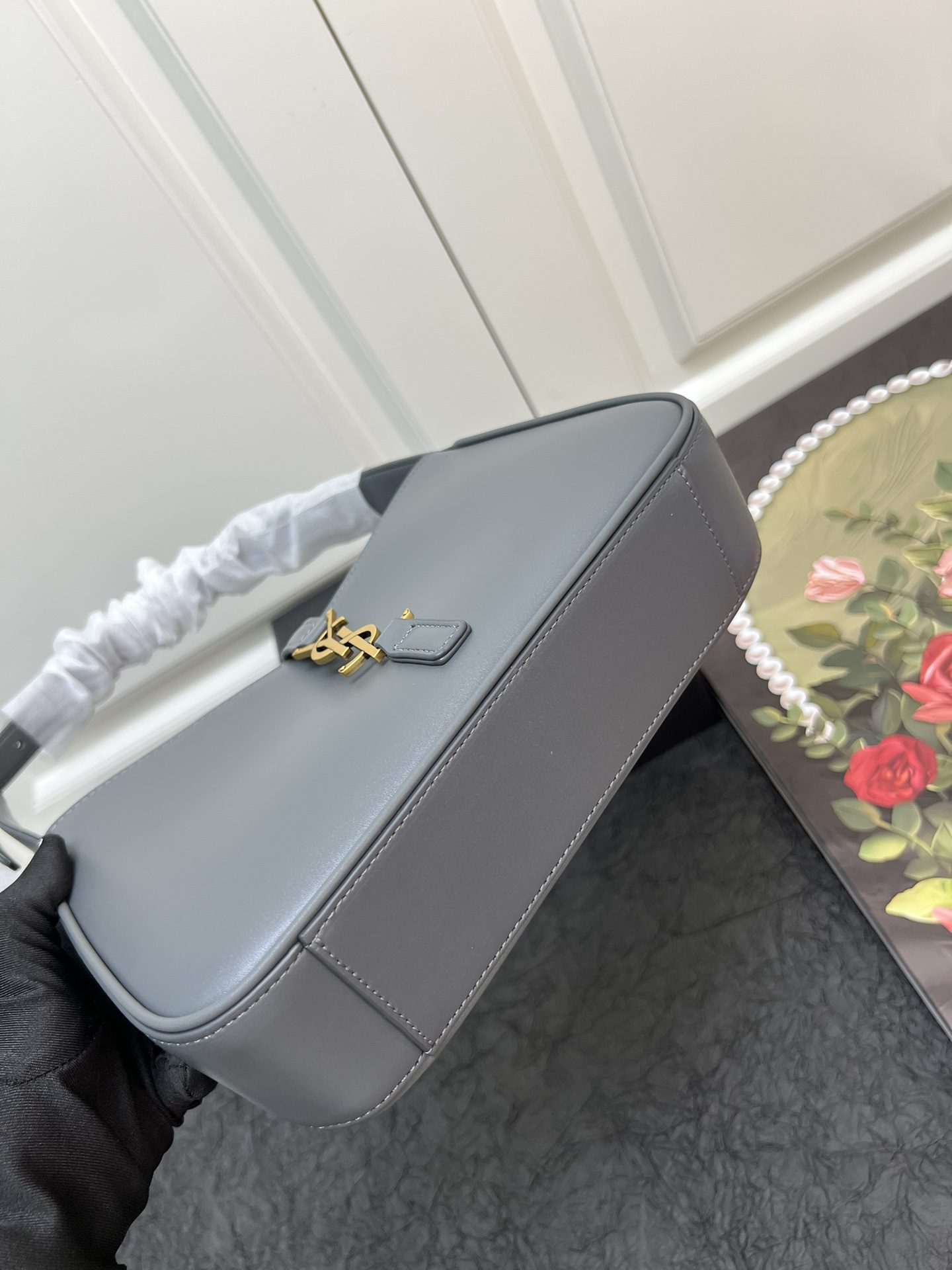 Lady Designer Fashion Le 5 à 7 hobo bag - Gray Plain Bag - Gorchic - $110.99