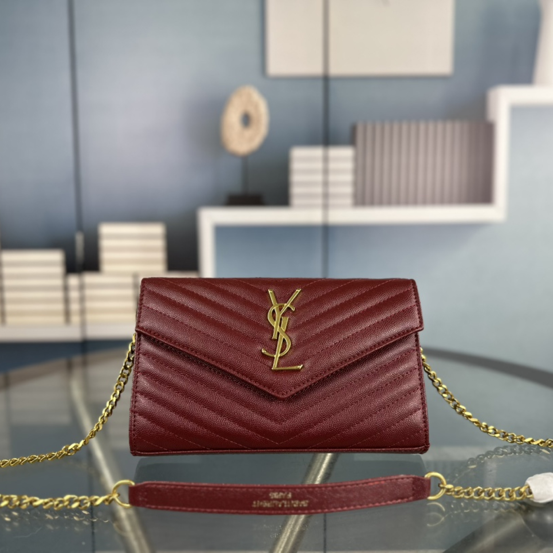 Lady Designer Fashion Cassandre Envelope - Merlot Red - Gorchic - $119.99