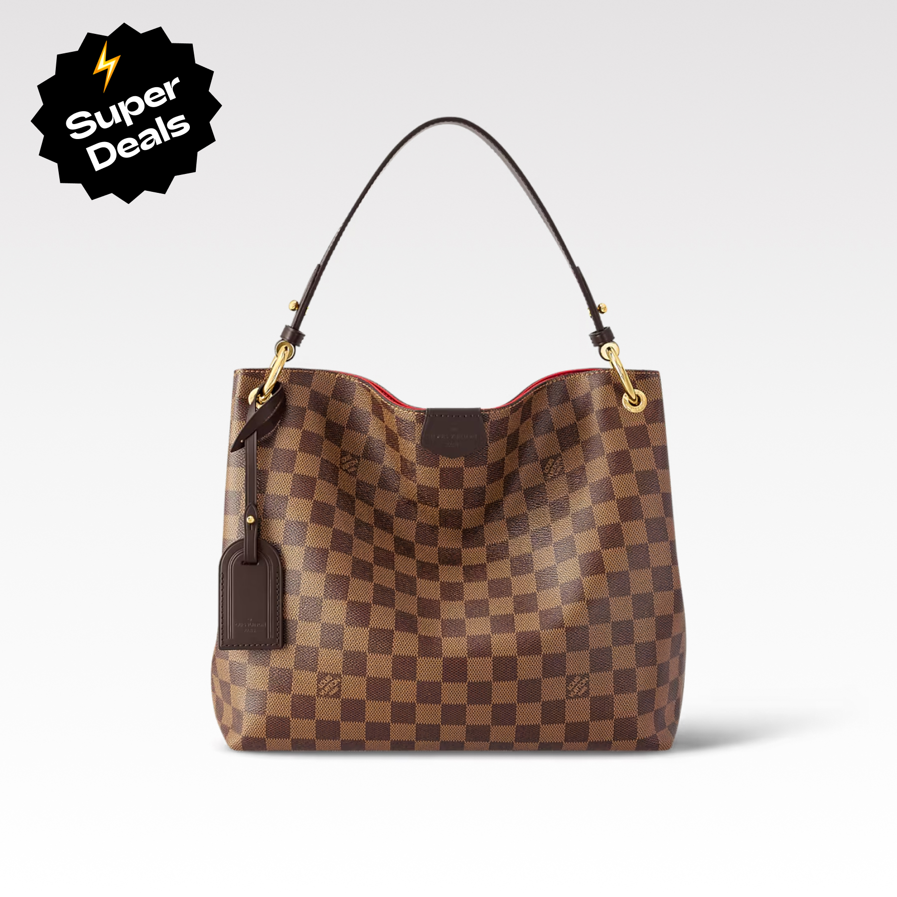 Designer Monogram Graceful PM Damier Ebene Canvas Shoulder Bag-Ebene Bag - Gorchic - $116.99