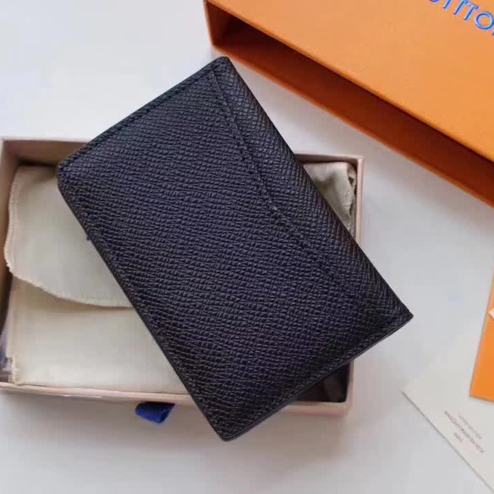 Designer Monogram Black Pocket organizer -Wallet - Gorchic - $39.99