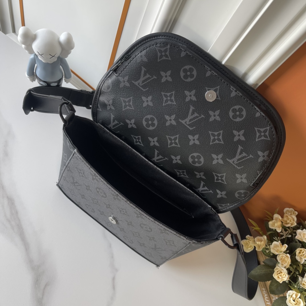 Designer Monogram Pulse Black Flower Messenger Bag - Gorchic - $135.99