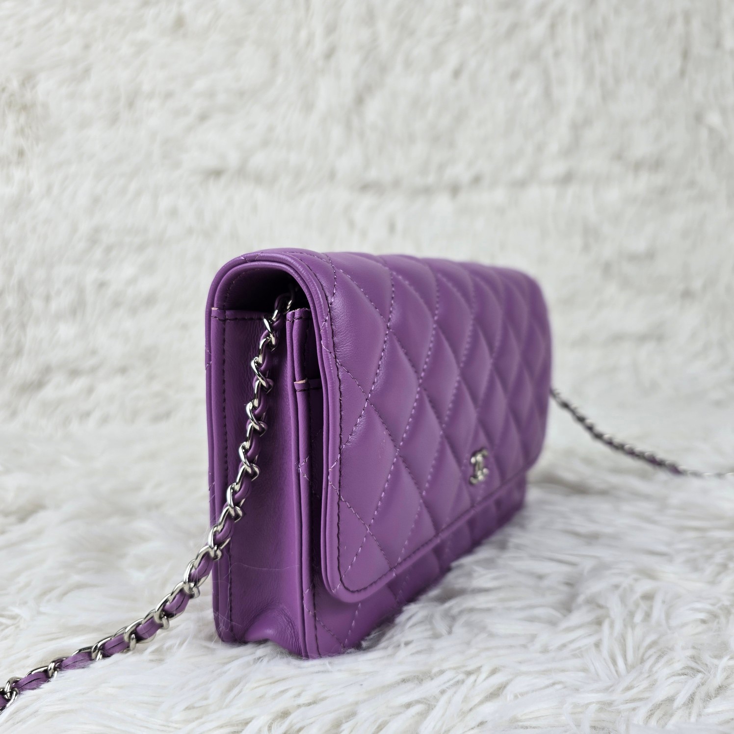 CC Inspired Shoulder Crossbody Sier Lattice Cowhide Bag - Gorchic - $123.99