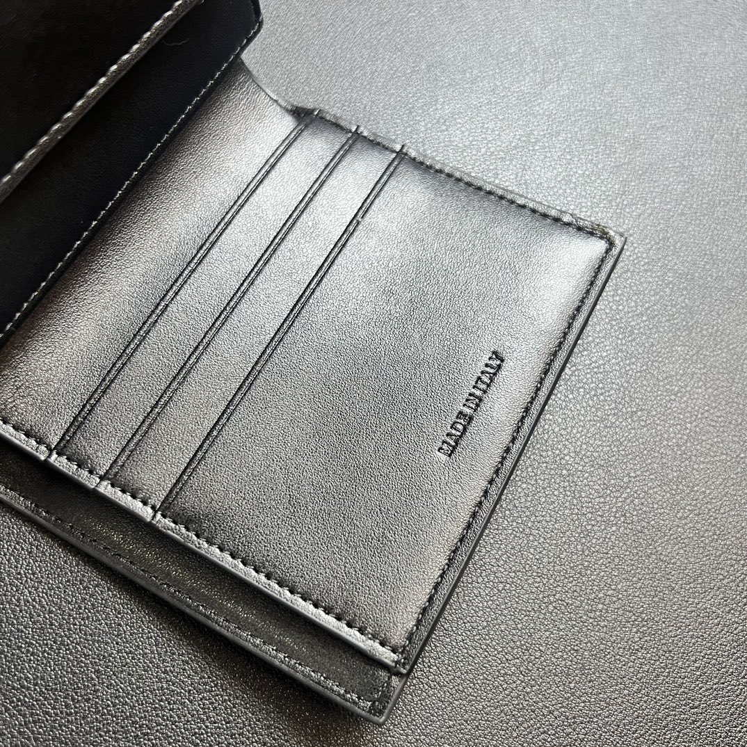 CL Arcadia Tri-Fold Black Leather Wallet- Black Leather Wallet - Gorchic - $55.99