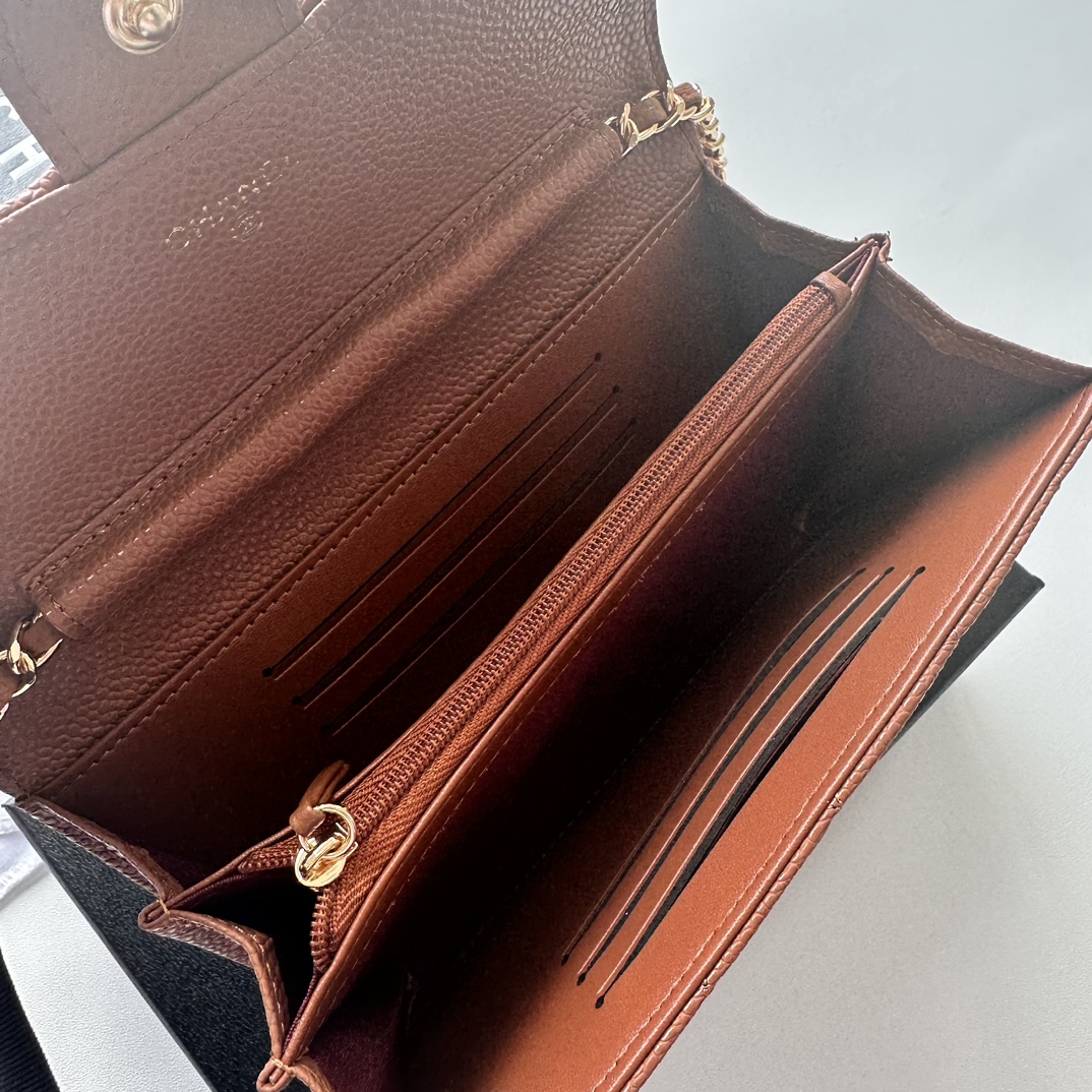 CC Inspired 23 Wallet on Chain- Brown Bag - Gorchic - $98.99