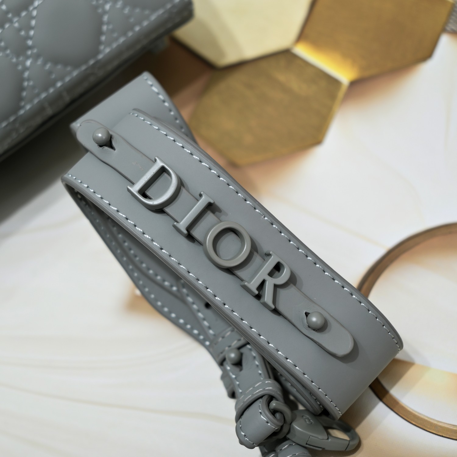 D Inspired Small Lady D Inspired Bag Grey Ultramatte Calfskin - Bag - Gorchic - $144.99