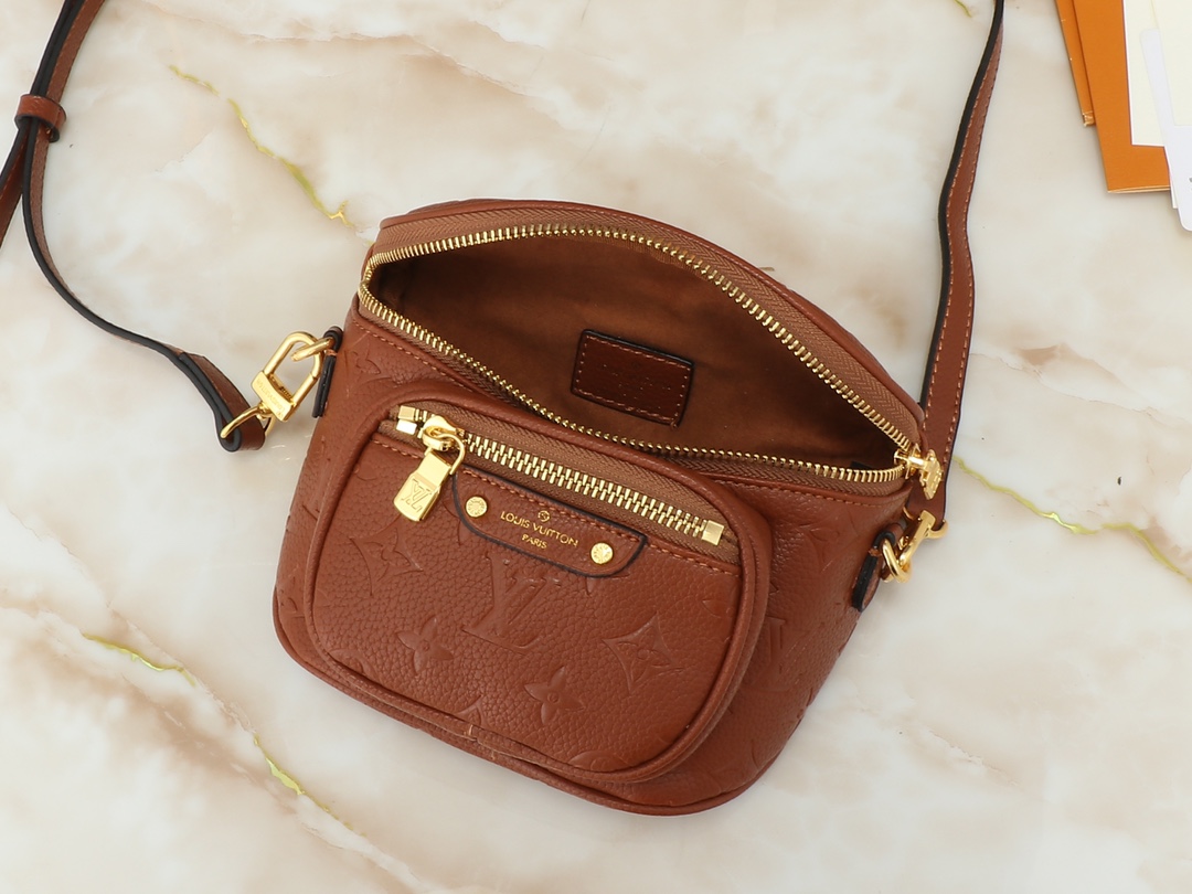 Designer Monogram Mini Bumbag Brown Bag - Gorchic - $117.99