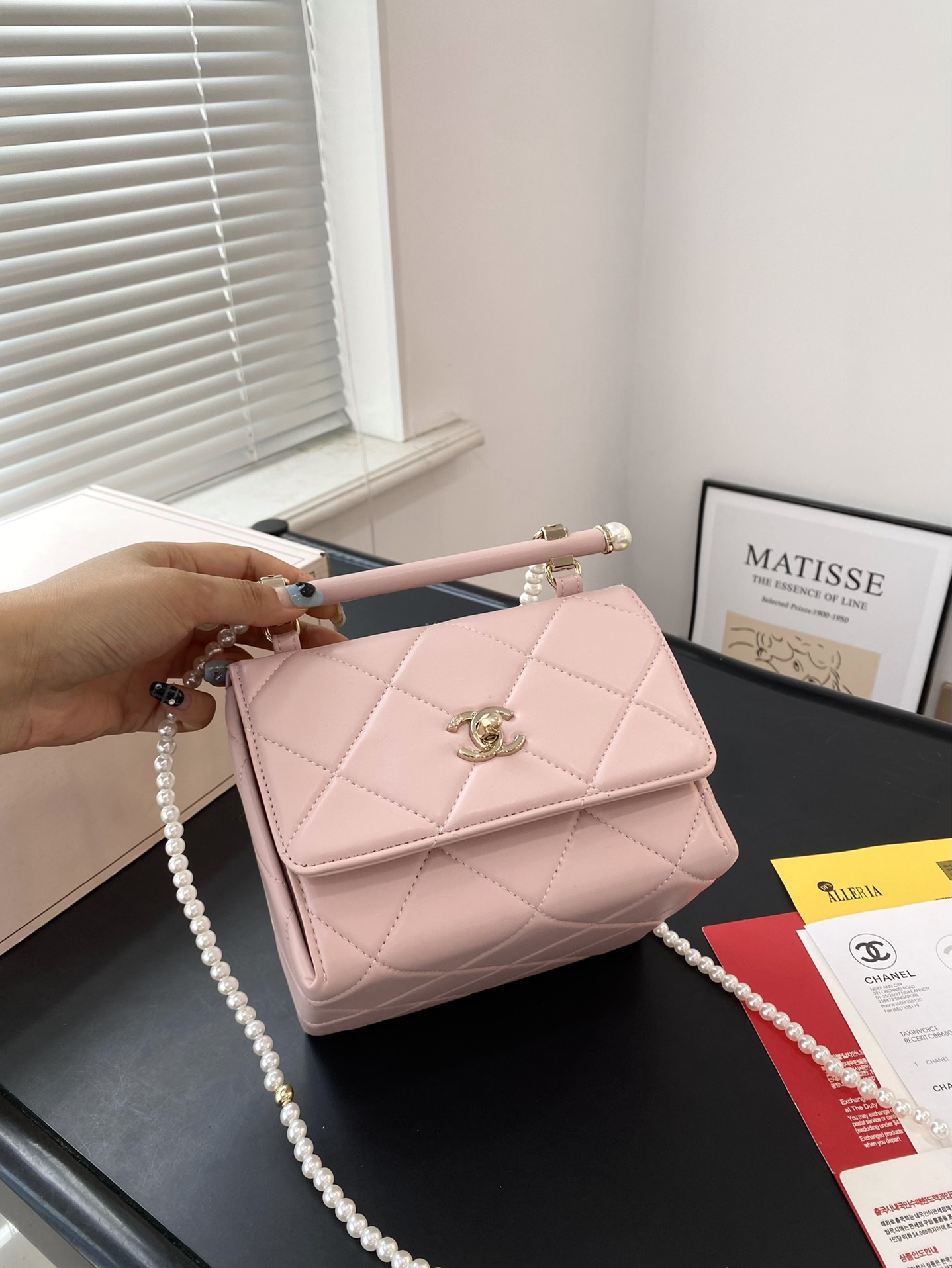 CC Inspired Mini Flap Bag with Top Handle-Pink - Bag - Gorchic - $135.99