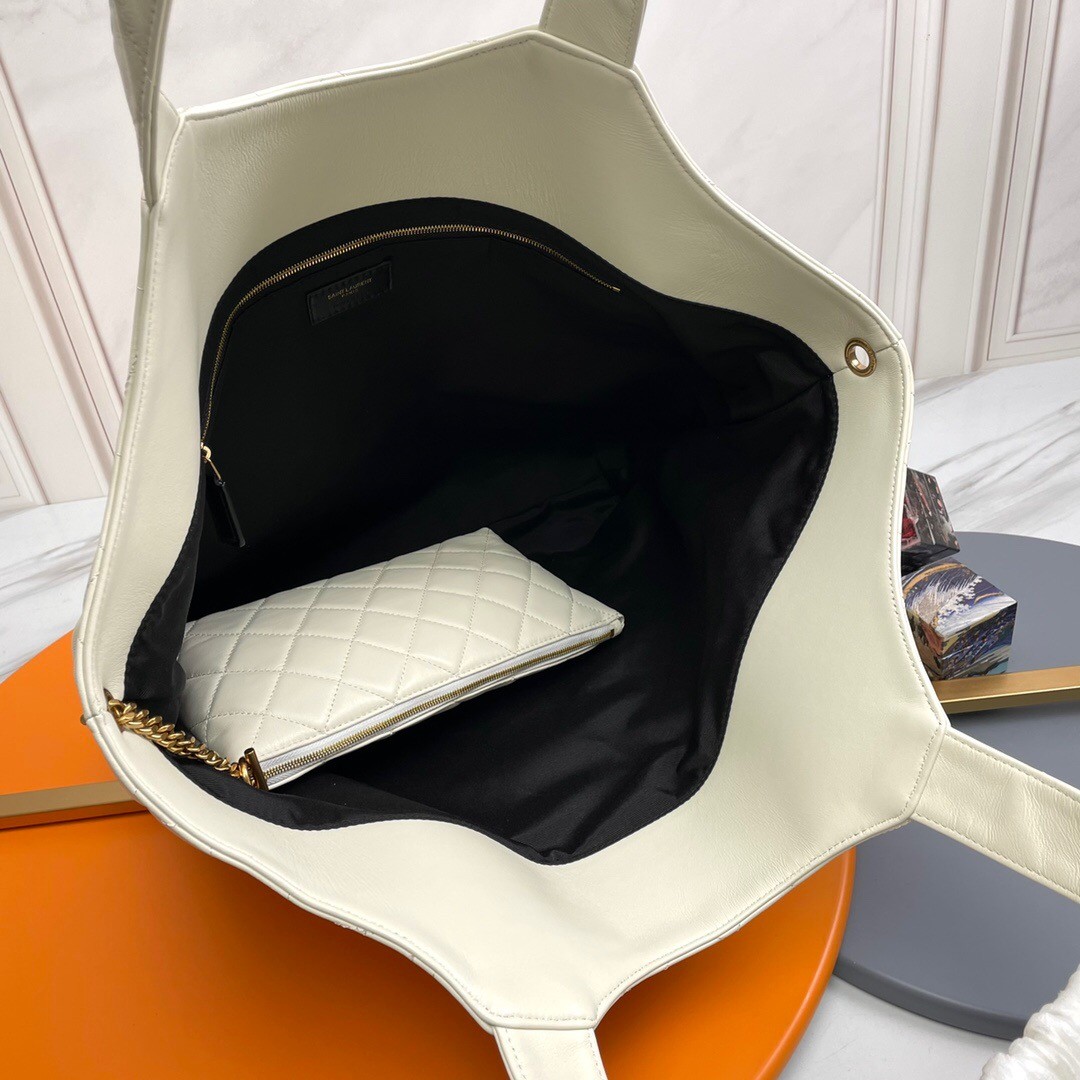 Lady Designer ICARE MAXI SHOPPING BAG IN QUILTED Calfskin WHITE - Bag - Gorchic - $135.99