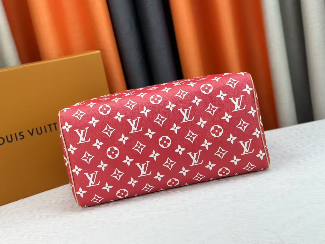 Designer Monogram Speedy P9 Bandoulière 40 - Red- Bag - Gorchic - $150.99